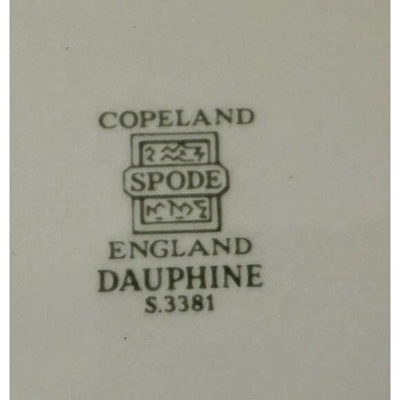 Copeland Spode Dauphine S3381 12” Rectangular Serving Platter Green Gold Pattern - Picture 4 of 6